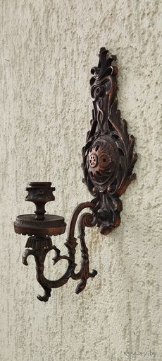 Подсвечник настенный на одну свечу, металл. СССР