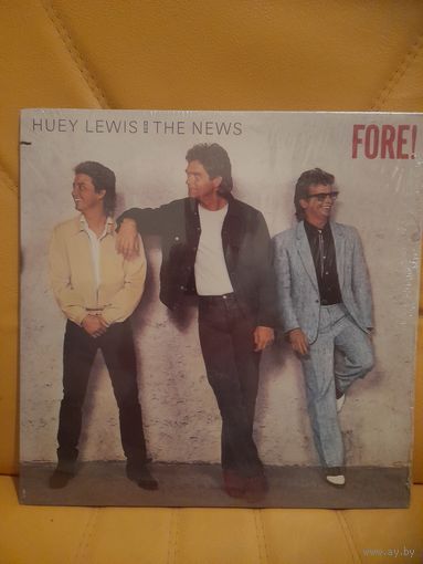 HUEY LEWIS & THE NEWS  "FORE!" 1986 LP  CANADA CHRYSALIS CHX 41534 - -  NM