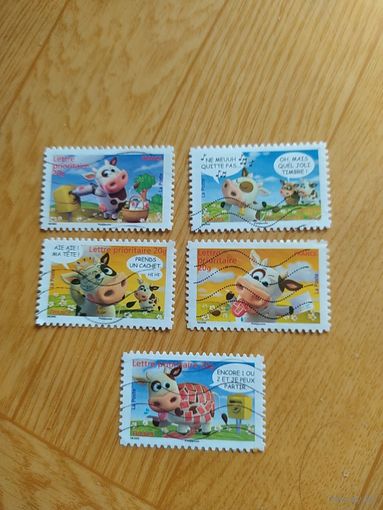 Франция серия марок 2007г. Комиксы.