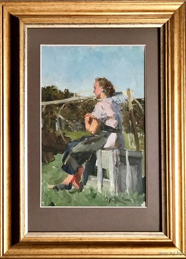 Козловский А.С.Картон, масло. 28х38см.1958 год.