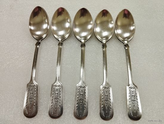 Ложки чайные Мельхиоровые Кремль, Мстёра. СССР