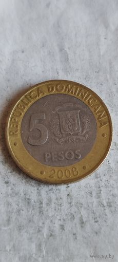 Доминиканская республика 5 песос 2008