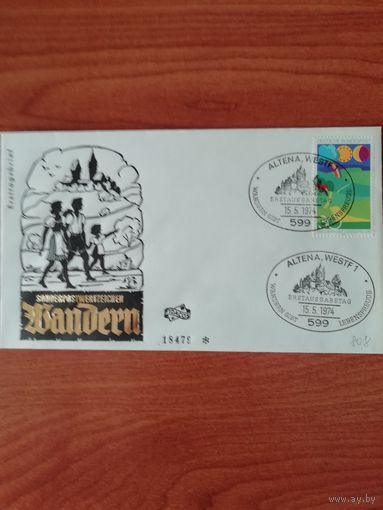 ФРГ 1974 КПД с маркой "Пешеходные экскурсии" Mi. 808