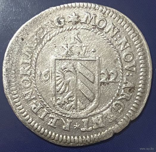 Монета Нюрнберг 15 крейцеров 1622 год