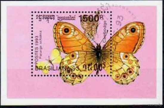 Камбоджа 1993 Бабочка Блок
