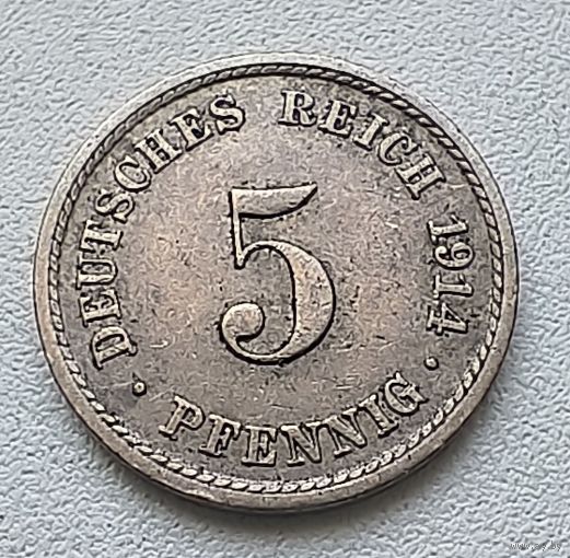 Германия 5 пфеннигов, 1914 A  2-12-34