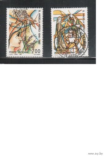 Ватикан-1990,(Мих.996-997)  гаш. , Религия, Святая Анжела
