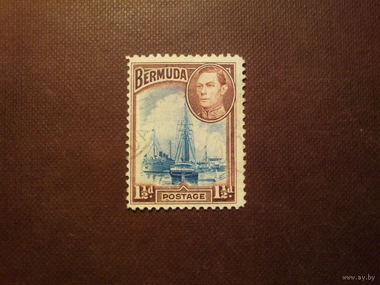 Британские Бермудские острова 1938 г.Корабли в гавани Гамильтона./04а/