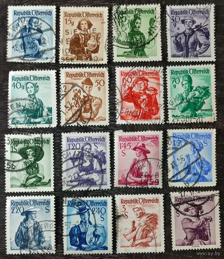 Марки Австрии 14 Провинциальные костюмы 1948/58