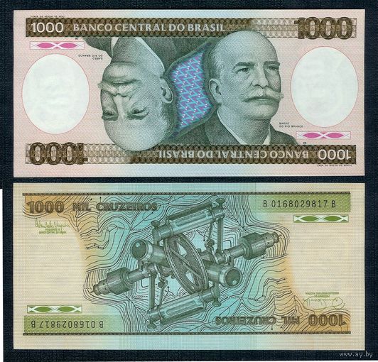 Бразилия 1000 Крузейро 1981-1986 год. UNC