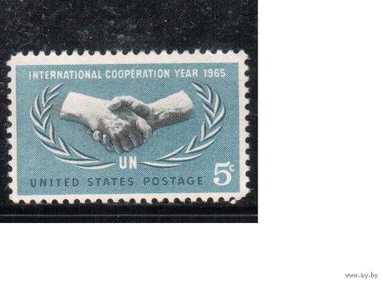 США-1965, (Мих.882) , ** , Год сотрудничества (одиночка)