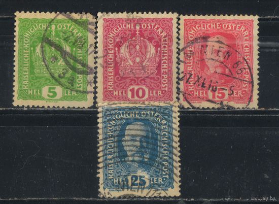 Австро-Венгрия Имп 1916 Франц-Иосиф Корона Стандарт #186,188,190,192