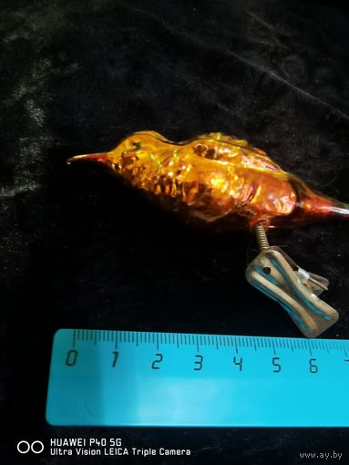 Елочная игрушка Птичка на прищепке трёхдневный аукцион