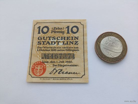 Германия 10 пфенингов 1920г (9)