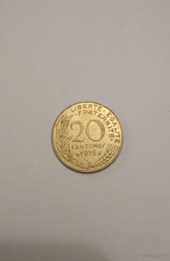 Франция / 20 сантимов / 1976 год
