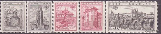 Чехословакия 1955 Замки мосты Архитектура Пражская Международная Филателистическая Выставка** //СЛ3