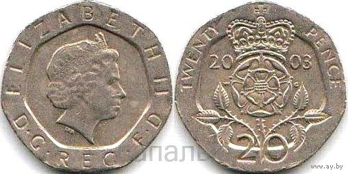Великобритания 20 пенсов 2003