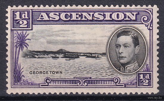 158.BrK. Великобритания. Колонии. Асенсьон. Георг VI. Местные мотивы. 1938 г. 1/2d. Mi.#39A.