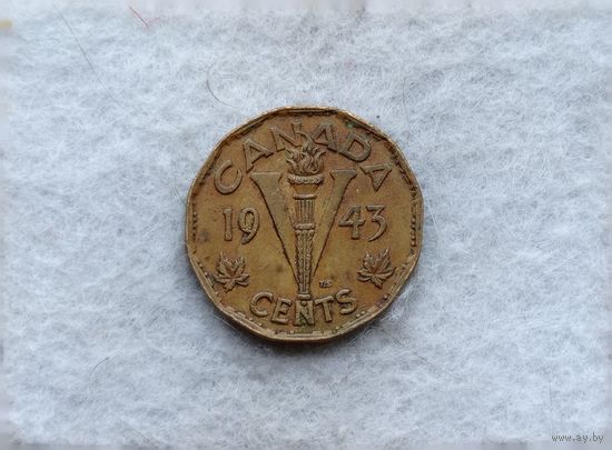 Werty71 Канада 5 центов 1943 Георг 5