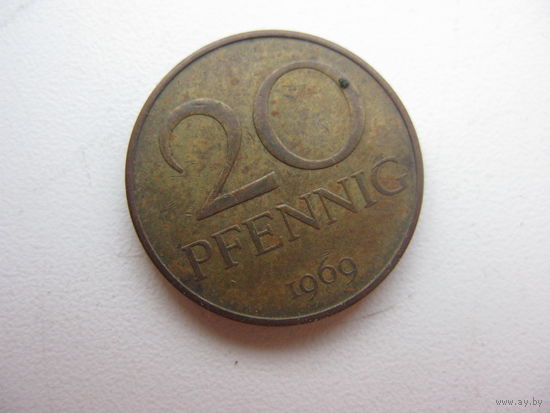 ГДР 20 пфеннигов 1969 г.