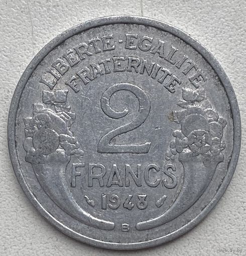 Франция 2 франка 1948 г. B