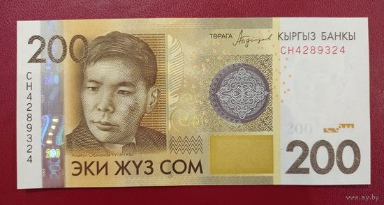 Киргизия. 200 сом 2016 года, серия CH. UNC