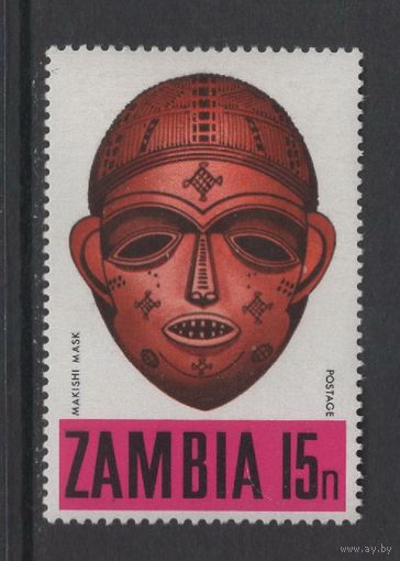 Замбия 1970** Африканская маска племени макиши