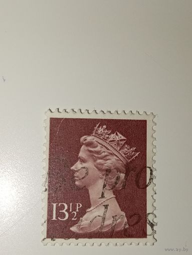 Великобритания 1971 Профиль королевы Елизаветы II, созданный на основе скульптуры Арнольда Машина