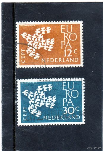 Нидерланды. Mi:NL 765,766. Европа (C.E.P.T.) 1961 - Голуби. Полная серия.