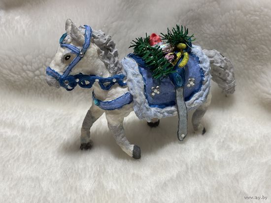 Игрушка на елку из ваты