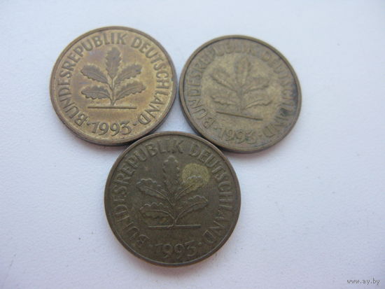 ФРГ   5 пфеннигов 1993  А. F.   J.