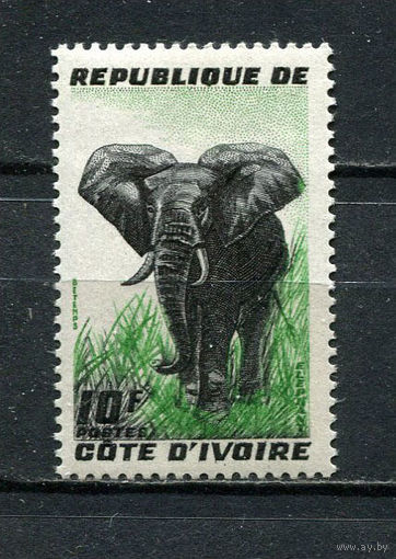 Автономная Республика Кот-д 'Ивуар - 1959 - Слон 10Fr - [Mi.204] - 1 марка. MNH.  (Лот 21HB)-T4P48