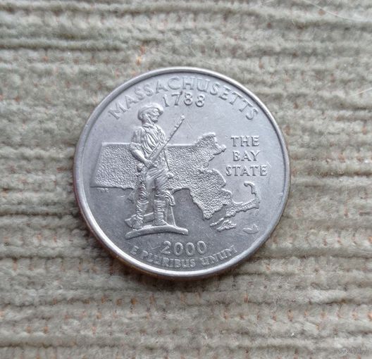 Werty71 США 1 квотер 25 центов 2000 D Массачусетс
