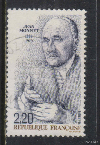 Франция 1988 100 летие Жана Монне - отца-основателя Европейского Союза #2669
