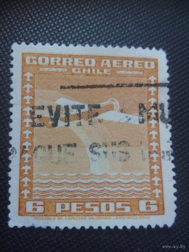 Чили. Авиапочта. 1935г. гашеная