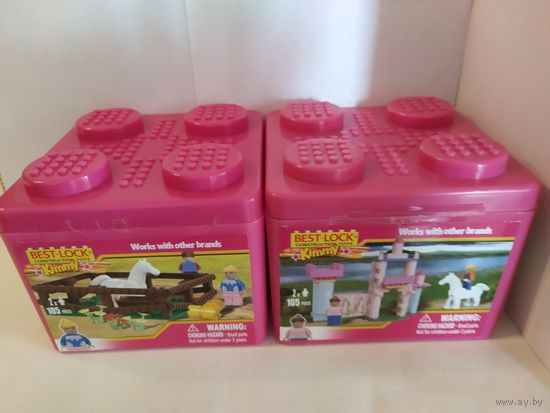 Конструктор Бест Лок(Best- Lock) в пластиковом контейнере для девочек одним лотом(2 единицы)