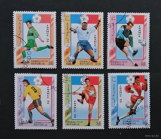 Сомали 1997/ Спорт. ФУТБОЛ. Чемпионат мира по футболу 1998/ 6 марок
