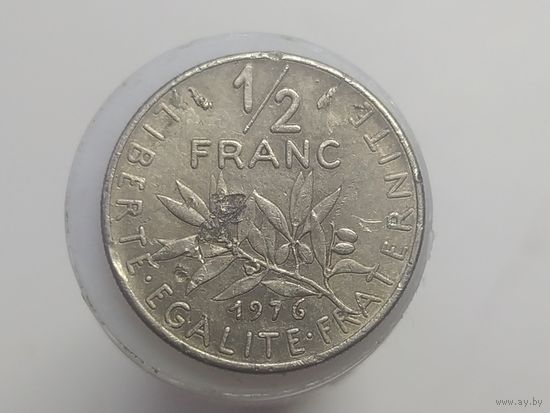 1/2 франка Франция 1976 год  лот 40
