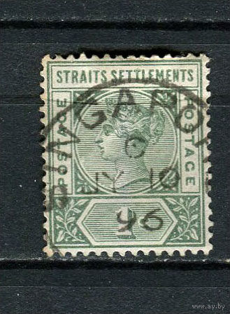 Британские колонии - Стрейтс-Сетлментс - 1892/1899 - Королева Виктория 1С - [Mi.64] - 1 марка. Гашеная.  (Лот 26Gx)-T4P25