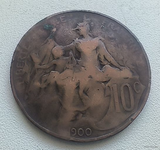 Франция 10 сантимов 1900 7-12-1