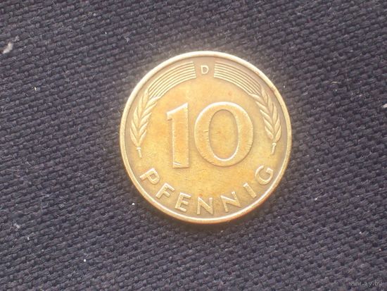 10 пфеннигов ГЕРМАНИЯ ФРГ, D 1989 год