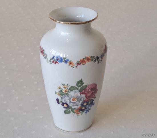Ваза королевский фарфор ручная роспись Royal Porzellan Bavaria KPM Germany Handarbeit 18 см.