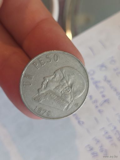 1 песо мексика 1976