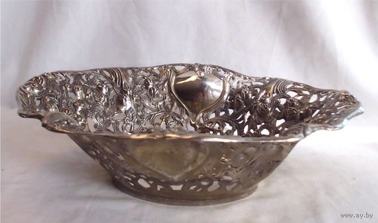 Фруктовница Конфетница 30 х 27 Серебрение 03