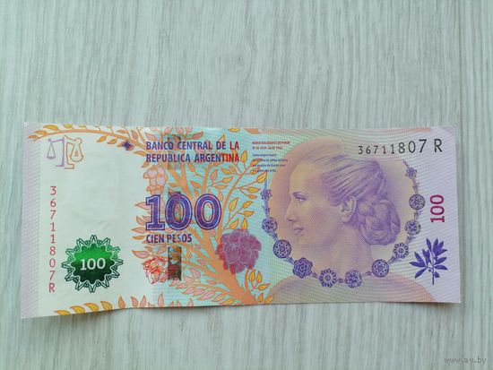 Аргентина 100 UNC с рубля