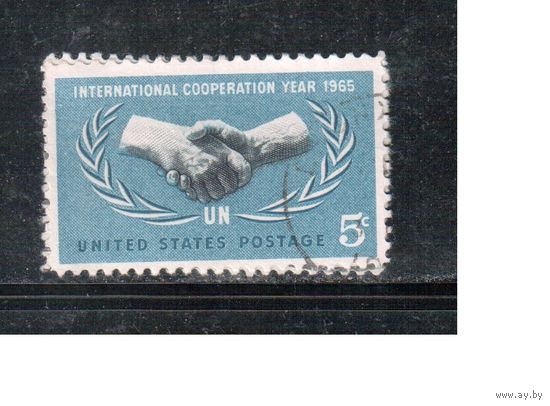 США-1965, (Мих.882) , гаш. , Год сотрудничества (одиночка)