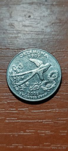 США Штаты и территории 25 центов (квотер) Оклахома 2008