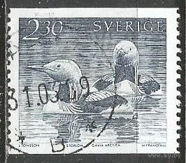 Швеция. Чернозобая гагра. 1986г. Mi#1378.