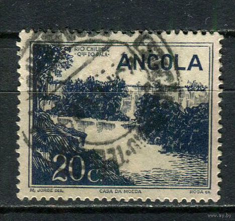 Португальские колонии - Ангола - 1949 - Водопад 20С - [Mi.319] - 1 марка. Гашеная.  (Лот 60Gс)-T2P3