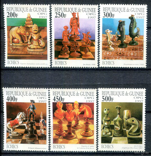 Гвинея - 1997г. - Шахматные фигуры - полная серия, MNH [Mi 1666-1671] - 6 марок